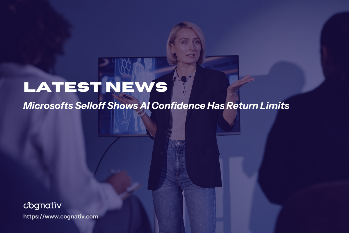 Microsofts Selloff Shows AI Confidence Has Return Limits